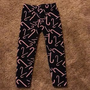 Candy Cane girls leggings